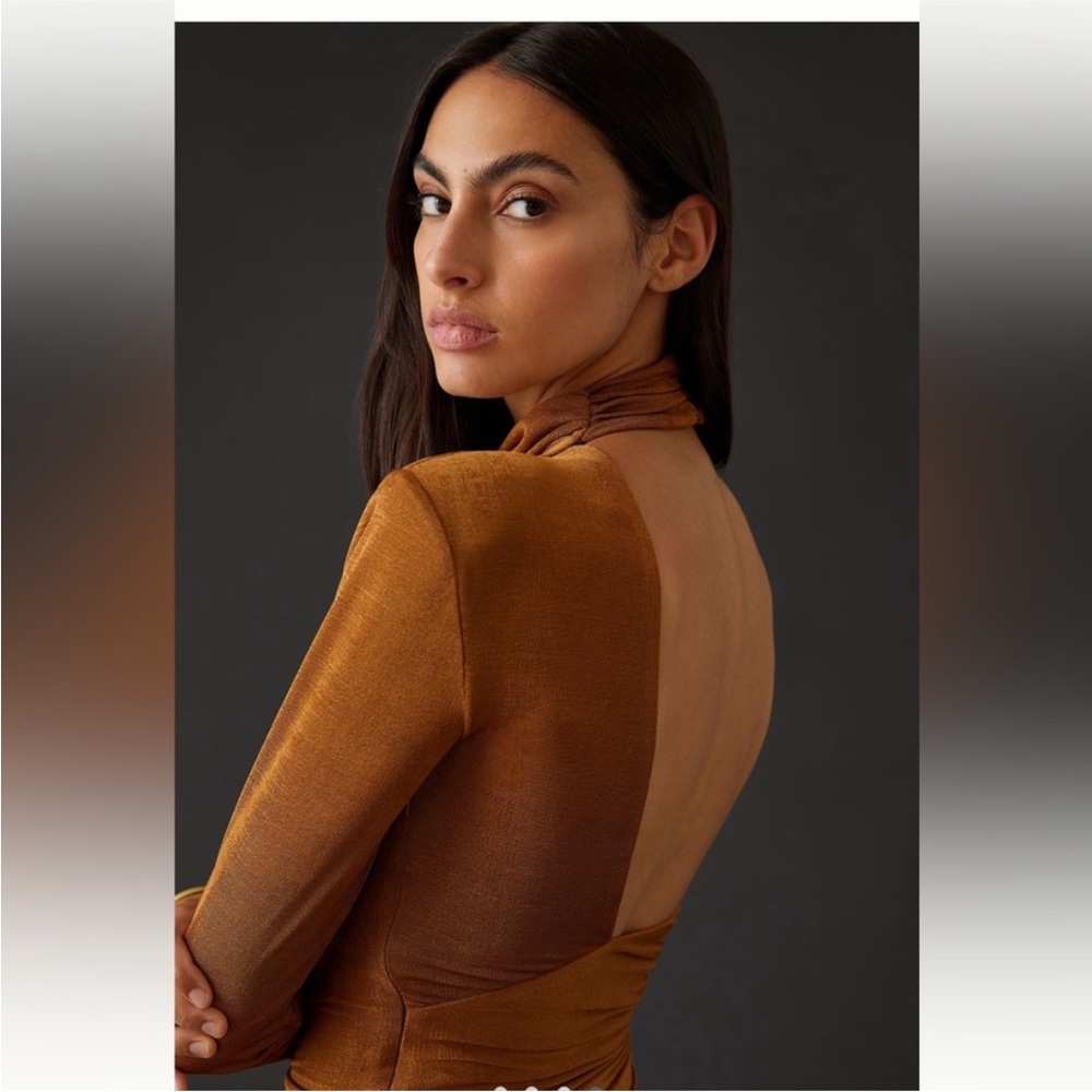 Misha gold dress